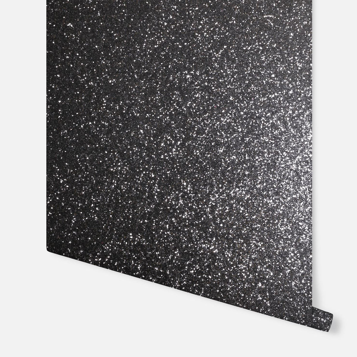 Arthouse Sequin Sparkle Wallpaper with Textured Metallic Finish – Paste the Wall Glitz Wall Covering, Black
