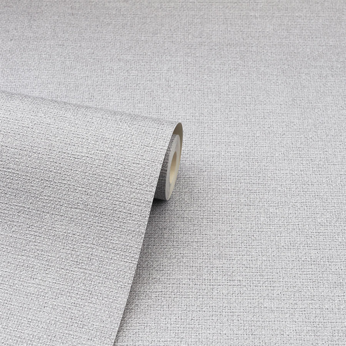 Arthouse Calico Plain Blown Vinyl Wallpaper with Subtle Metallic Hints – Textured Wall Covering, Grey