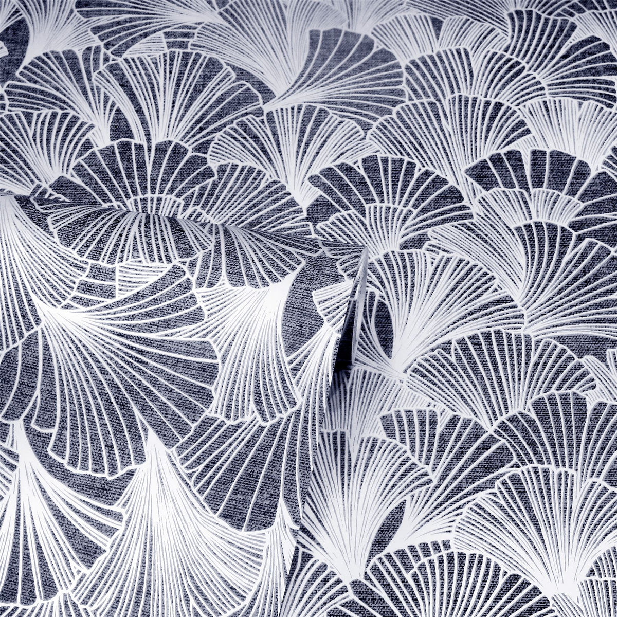 Arthouse Ginkgo Leaf Wallpaper with Metallic Finish – Paste the Paper Feature Wall, Grey and Silver
