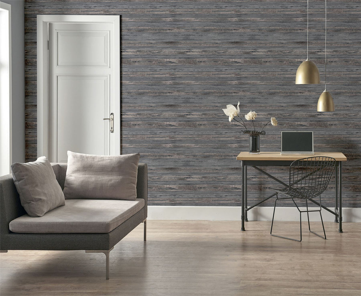 Arthouse Sahara Heavyweight Vinyl Wallpaper with Metallic Glitter Effect – Paste the Paper, Charcoal/Rose Gold