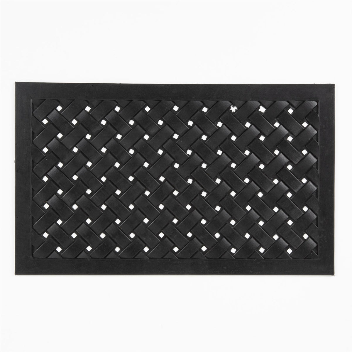 Reddish Rubber Lattice Doormat, 45 x 75cm