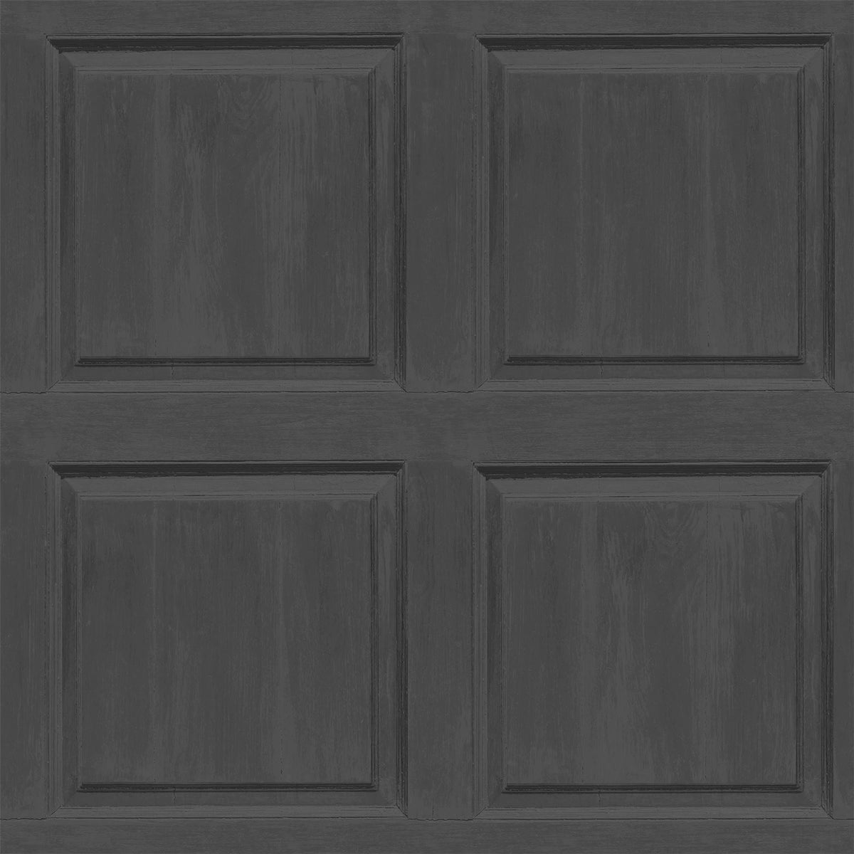 Arthouse Washed Panel Wallpaper with Wood Grain Detail – Faux Panelling Feature Wall Look, Charcoal