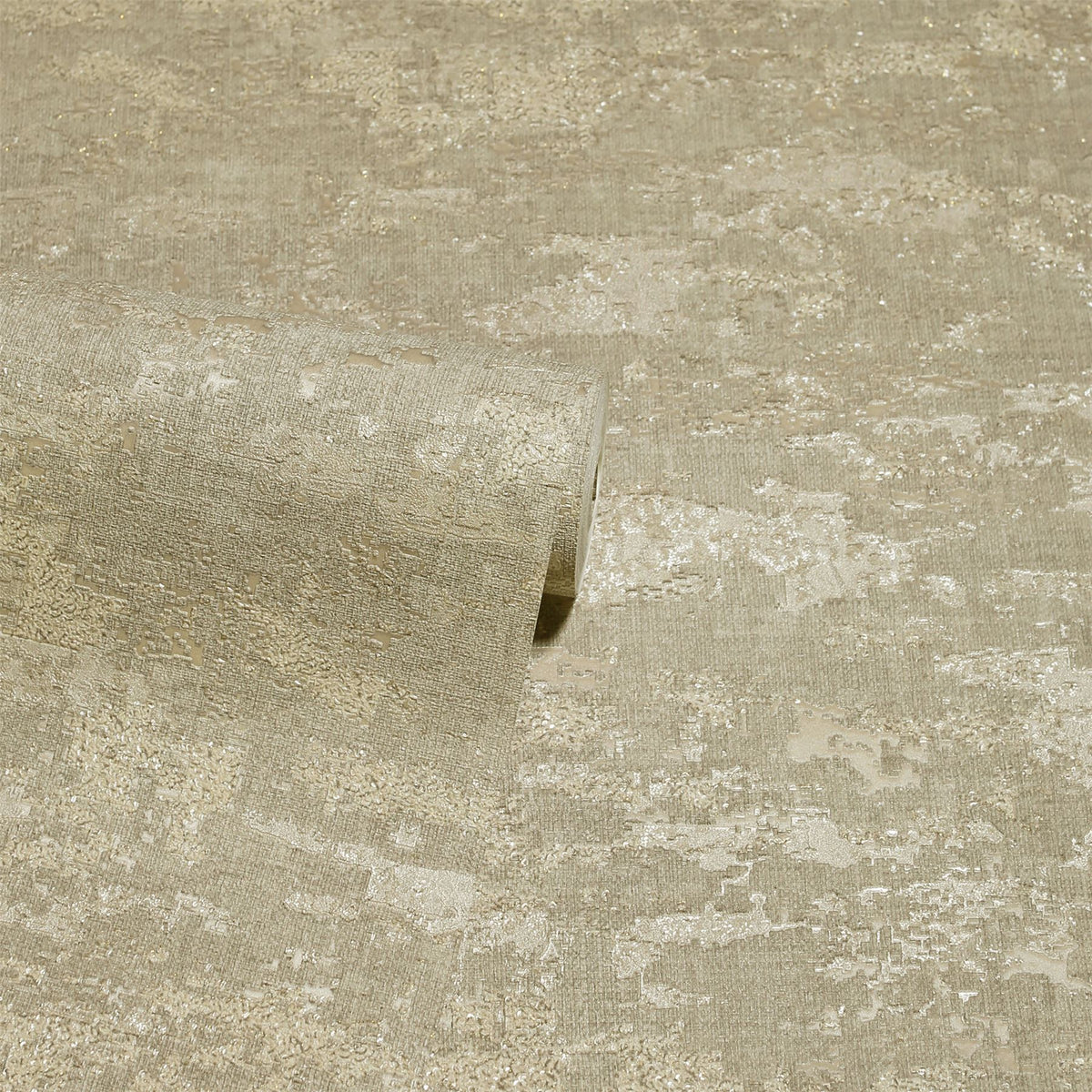 Arthouse Patina Heavyweight Vinyl Wallpaper with Metallic and Glitter Effects – High Traffic Areas, Neutral