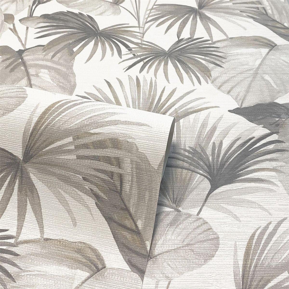 Arthouse Palm Grove Wallpaper with Palm Tree Design and Soft Matt Finish – Tropical Feature Wall, Natural
