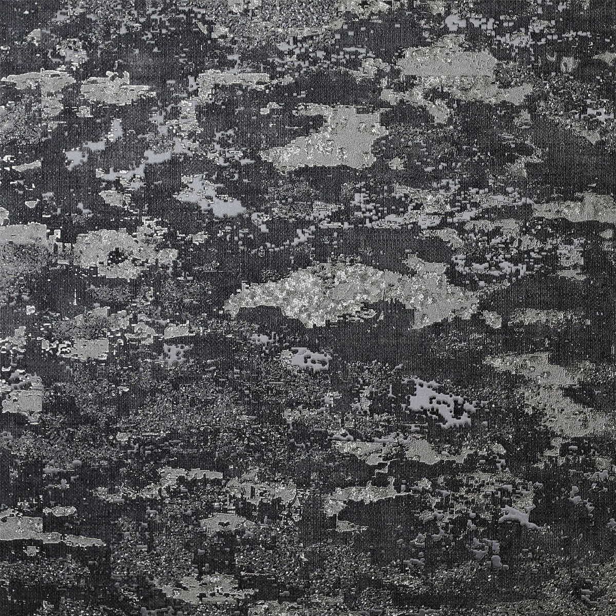 Arthouse Patina Heavyweight Vinyl Wallpaper with Metallic & Glitter Effects – Textured Design, Charcoal/Silver