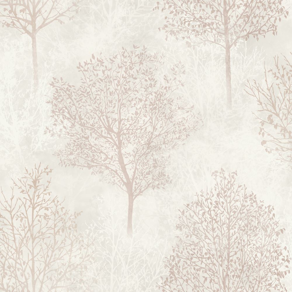 Arthouse Wonderland Woodland Vinyl Wallpaper with Glitter Finish – Textured Hardwearing Design, Natural