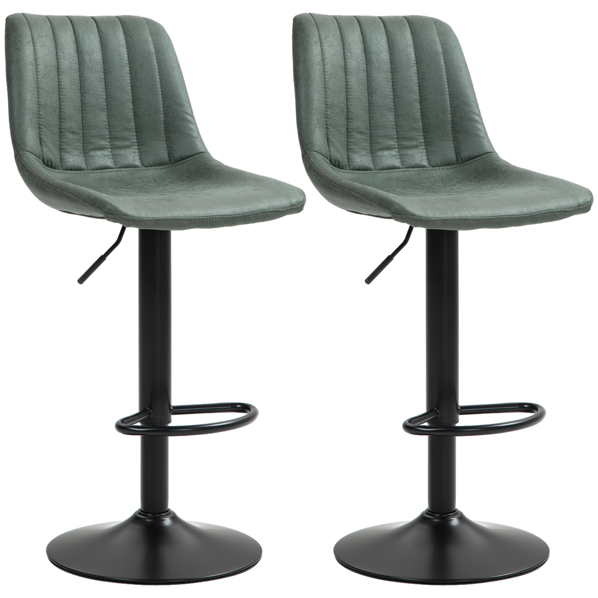 Blue retro tub bar stools set of 2