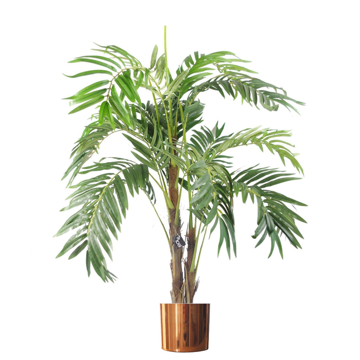 120cm Artificial Palm Tree – Copper Metal Planter