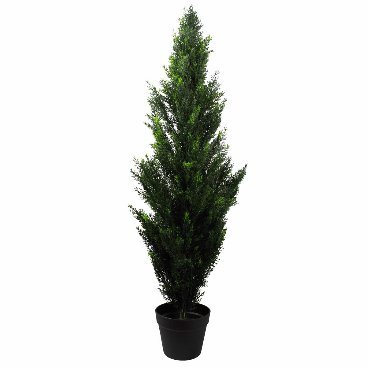 Leaf 120cm (4ft) Artificial Cedar Cypress Topiary Tree – UV Resistant, Metal Stem, Indoor & Outdoor Use
