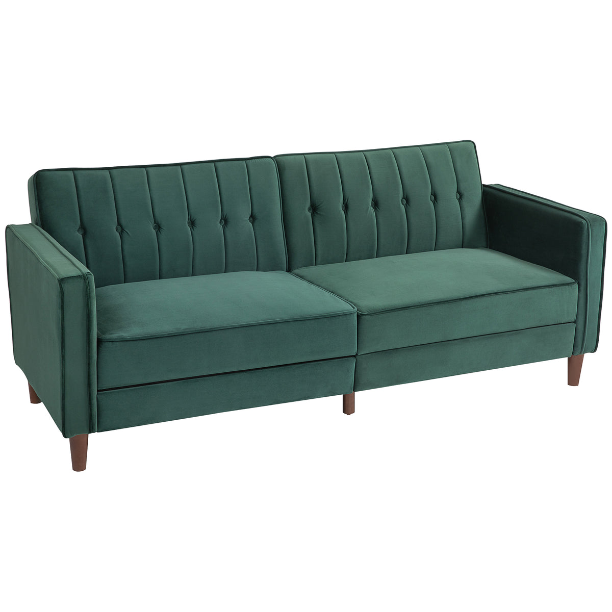 HOMCOM sofa bed converted into bed mode