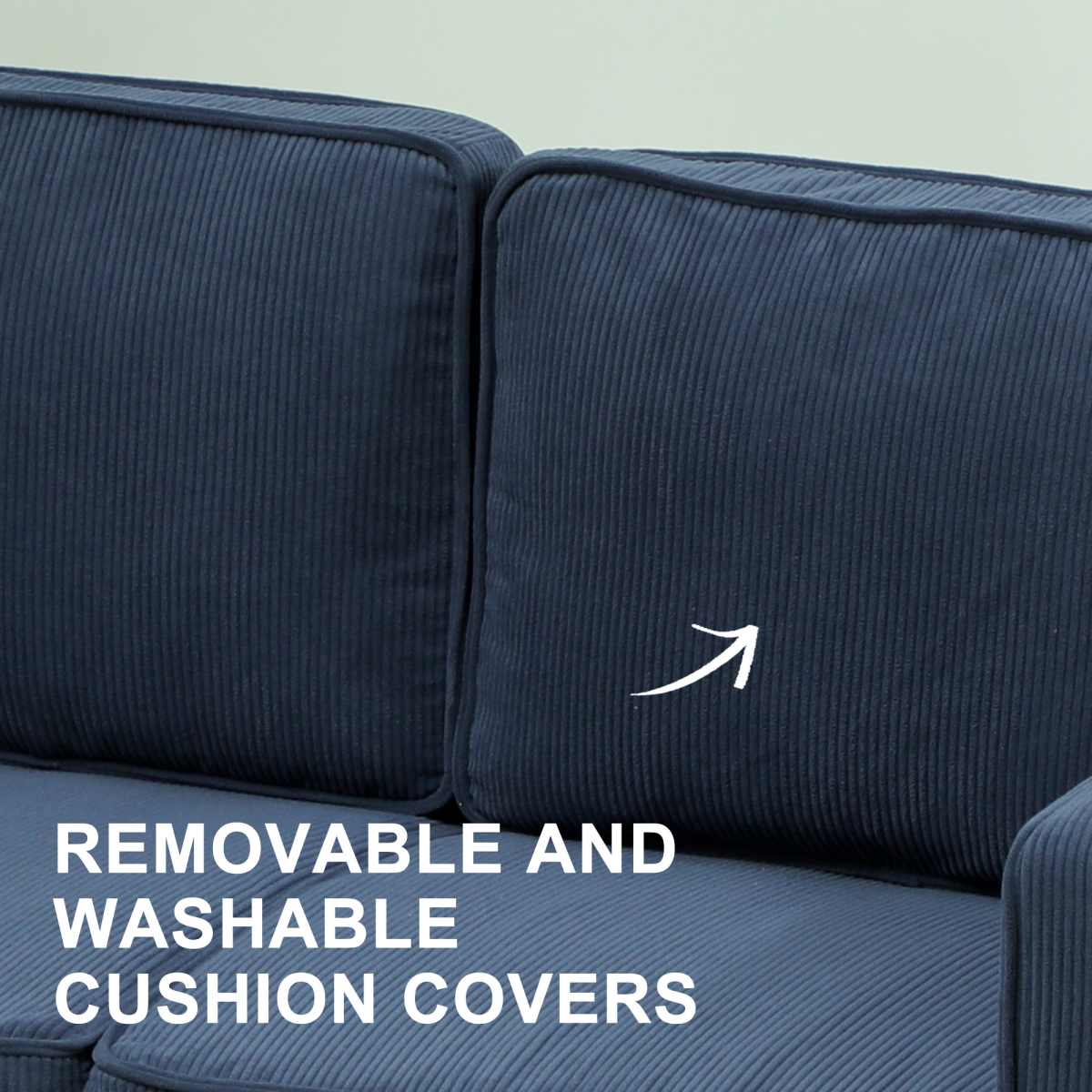 HOMCOM compact sofa storage compartment holding cushions