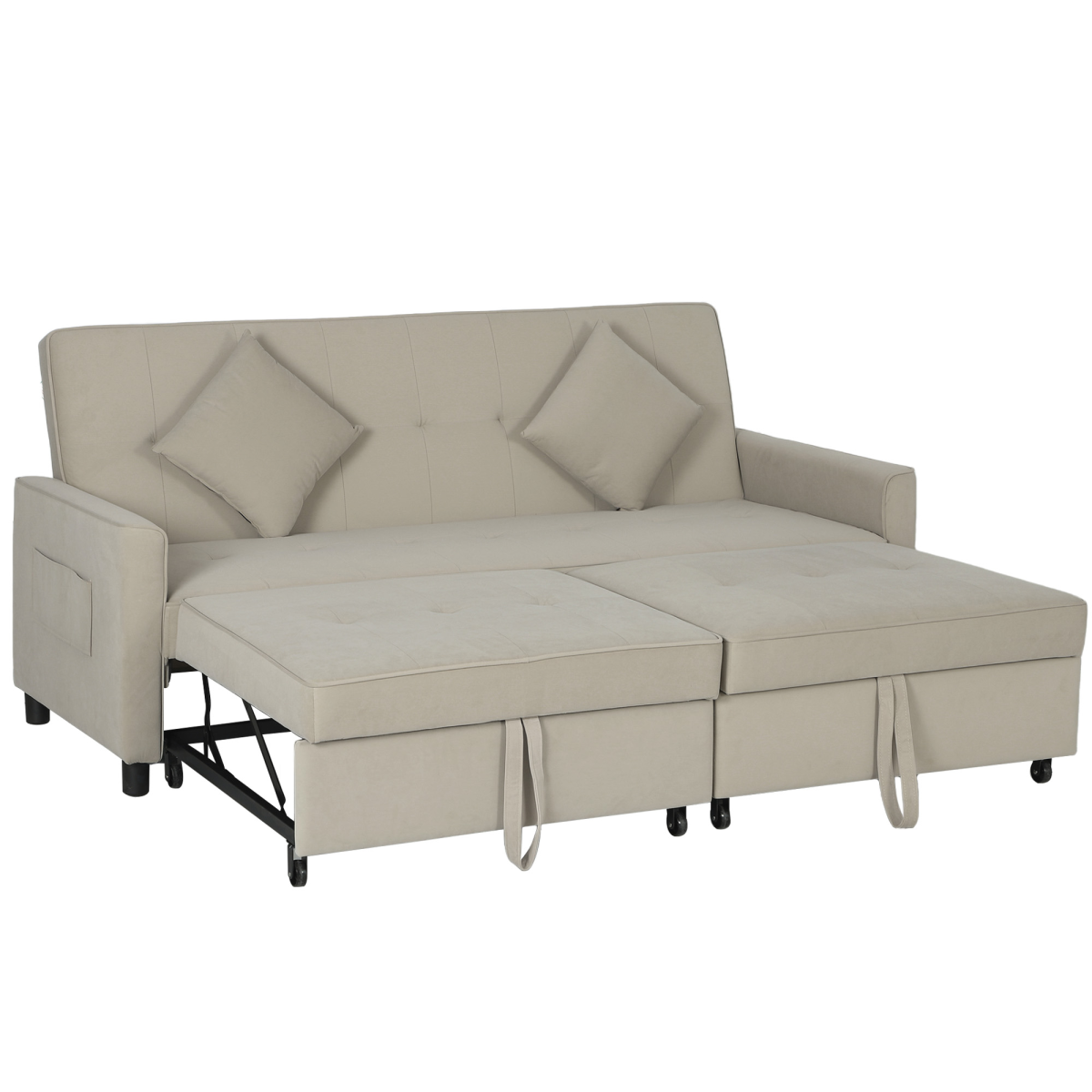 HOMCOM sofa bed reversible chaise detail
