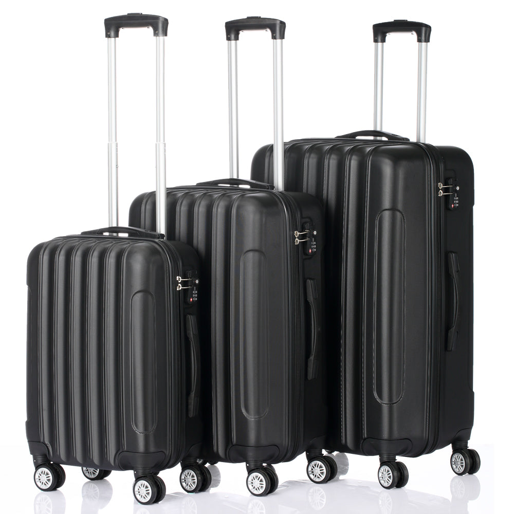 3 piece ABS spinner luggage set