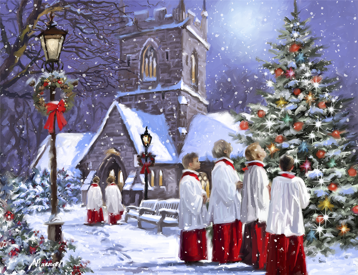 The Christmas Choir 500 Piece Jigsaw Puzzle – Nostalgic Carol Singers Festive Scene, Exclusive Design