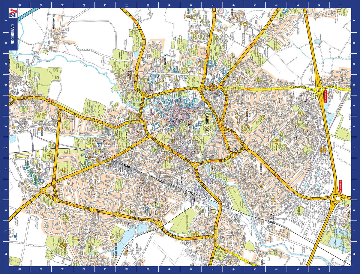 A to Z Cambridge Street Map 1000 Piece Jigsaw Puzzle with Guide Print & Full Index – Collins Map Puzzle Gift