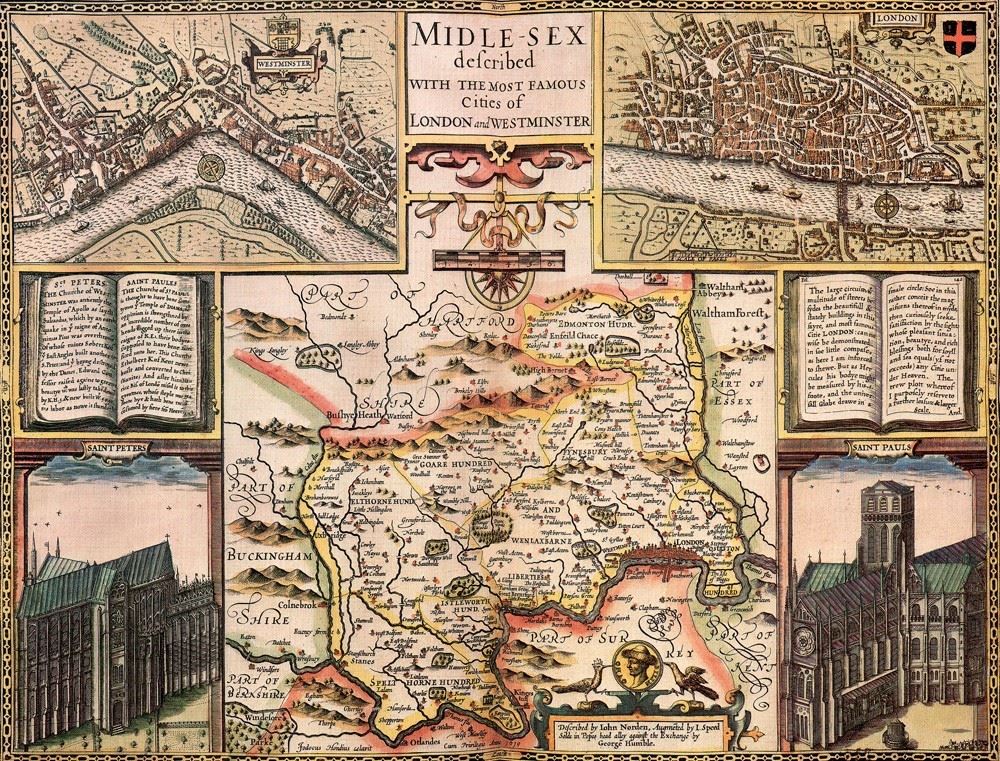 Middlesex Historical Map 1000 Piece Jigsaw Puzzle (1610) – John Speed Atlas Print with Free A3 Guide