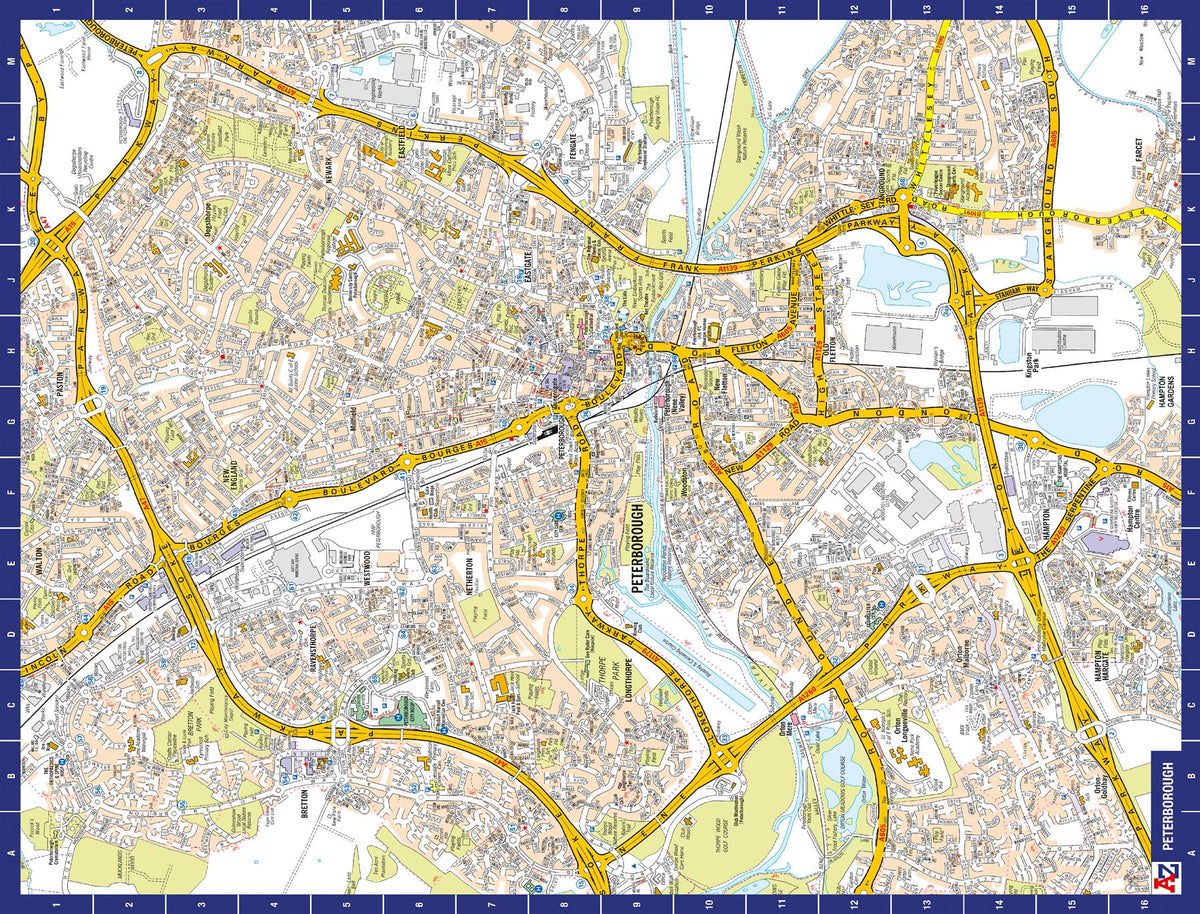 A to Z Map of Peterborough 1000 Piece Jigsaw Puzzle – Collins Street Map with Guide Print and Index
