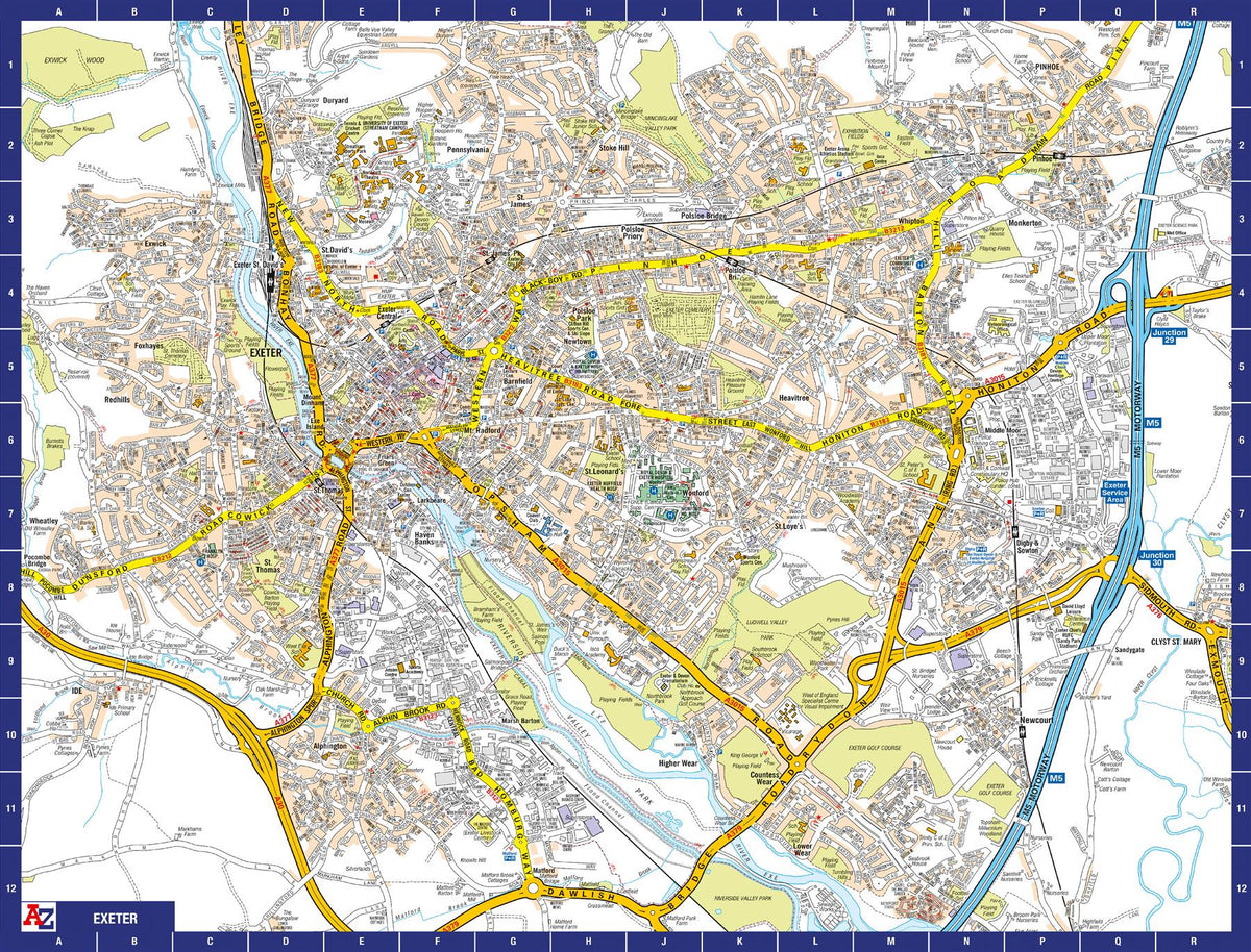 A to Z Map of Exeter 1000 Piece Jigsaw Puzzle with Guide Print & Street Index – Collins City Map Puzzle