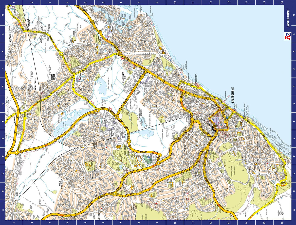 A to Z Map of Eastbourne 1000 Piece Jigsaw Puzzle with Guide Print & Street Index – Collins City Map Puzzle