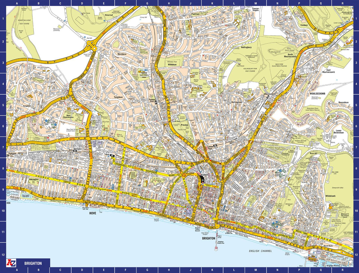 A to Z Map of Brighton 1000 Piece Jigsaw Puzzle with Guide Print & Street Index – Collins City Map Puzzle