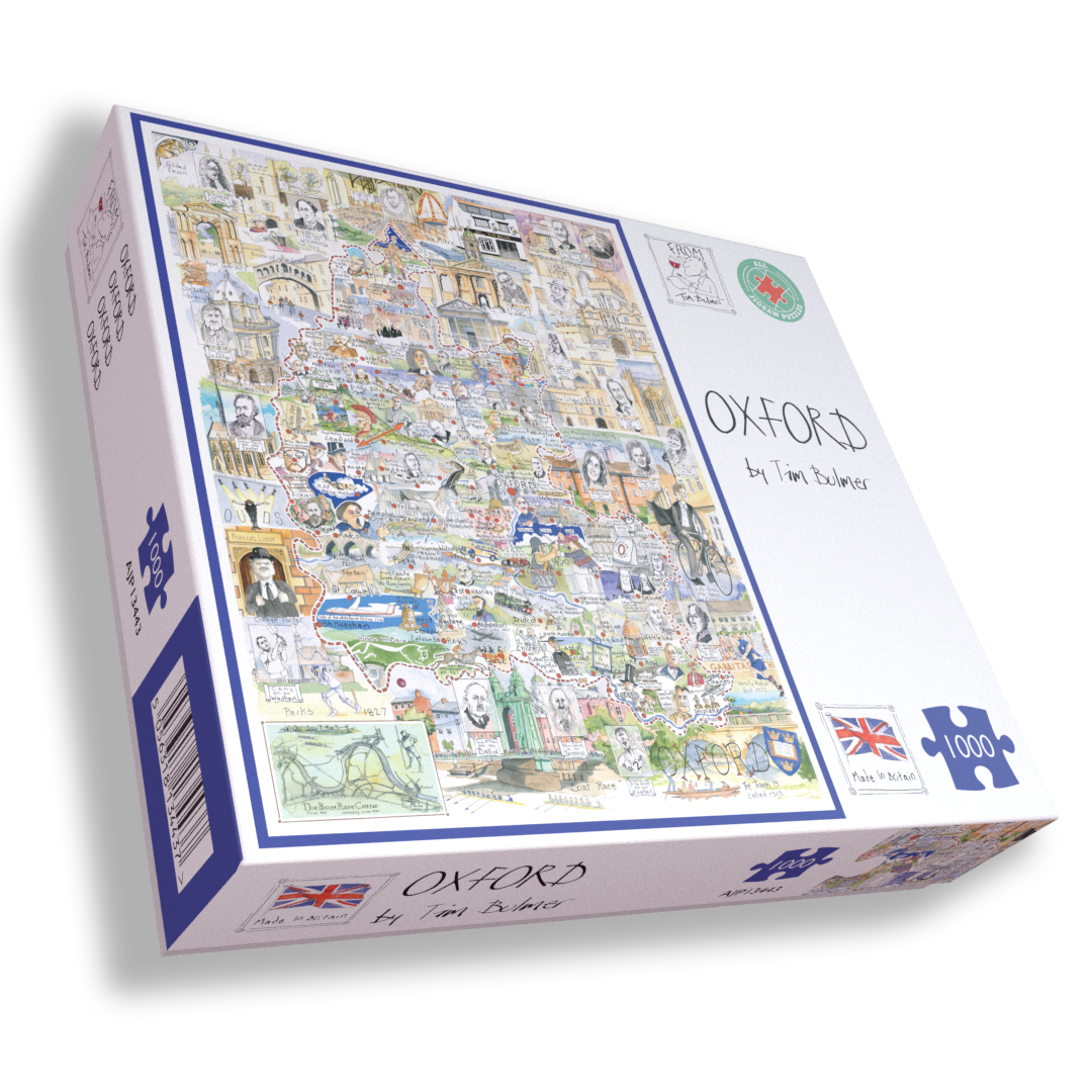 Tim Bulmer Oxford 1000 Piece Jigsaw Puzzle – Fun Map of the City of Dreaming Spires