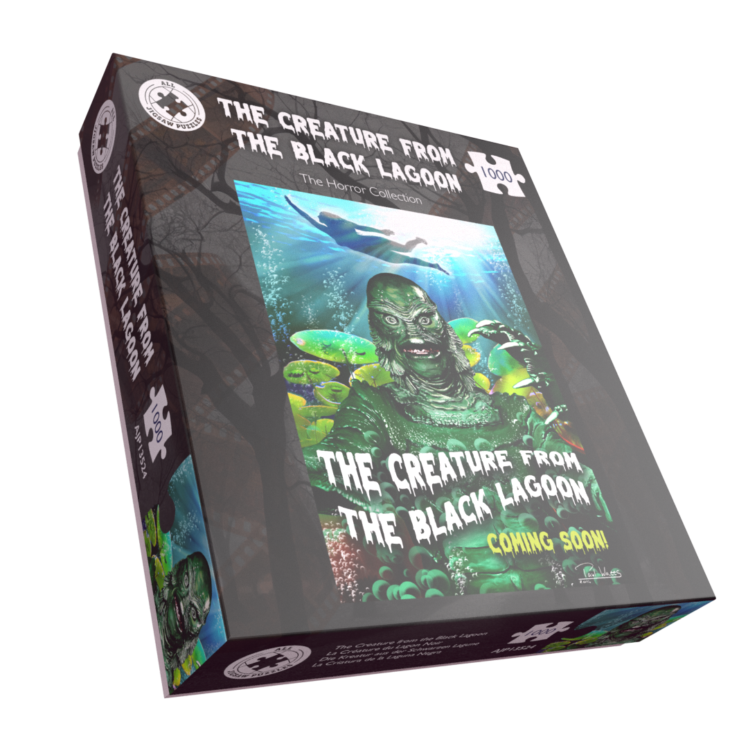 Horror Line Creature from the Black Lagoon 1000 Piece Jigsaw Puzzle – Classic Gill-Man Horror Movie Puzzle