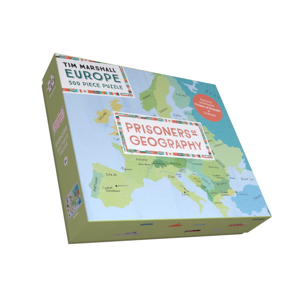 Prisoners of Geography Europe Map 500 Piece Jigsaw Puzzle – Illustrated Educational Map Puzzle