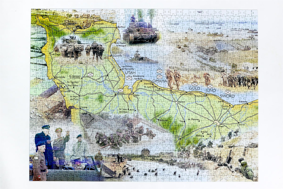 Imperial War Museums D-Day 80th Anniversary 1000 Piece Jigsaw Puzzle – WWII History Puzzle