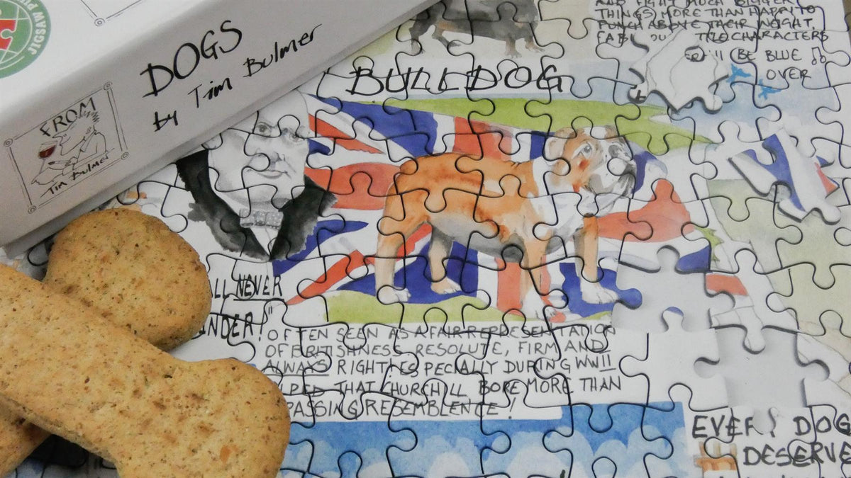Tim Bulmer Dogs 1000 Piece Jigsaw Puzzle – Fun Dog Facts Puzzle for Dog Lovers, 66 x 50cm