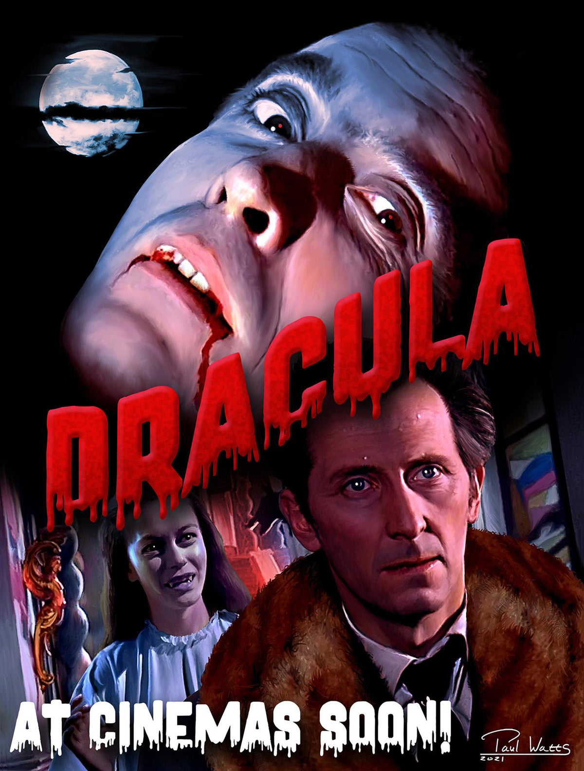Horror Line Dracula 1000 Piece Jigsaw Puzzle – Classic Gothic Horror Vampire Puzzle, 66 x 50cm