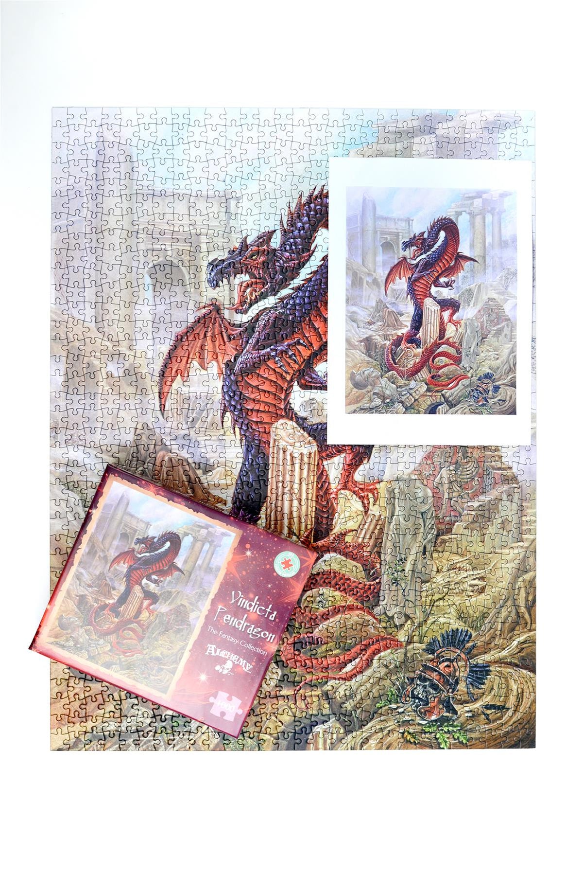 Alchemy Vindicta Pendragon 1000 Piece Jigsaw Puzzle – Mythical Dragon Fantasy Puzzle, 66 x 50 cm