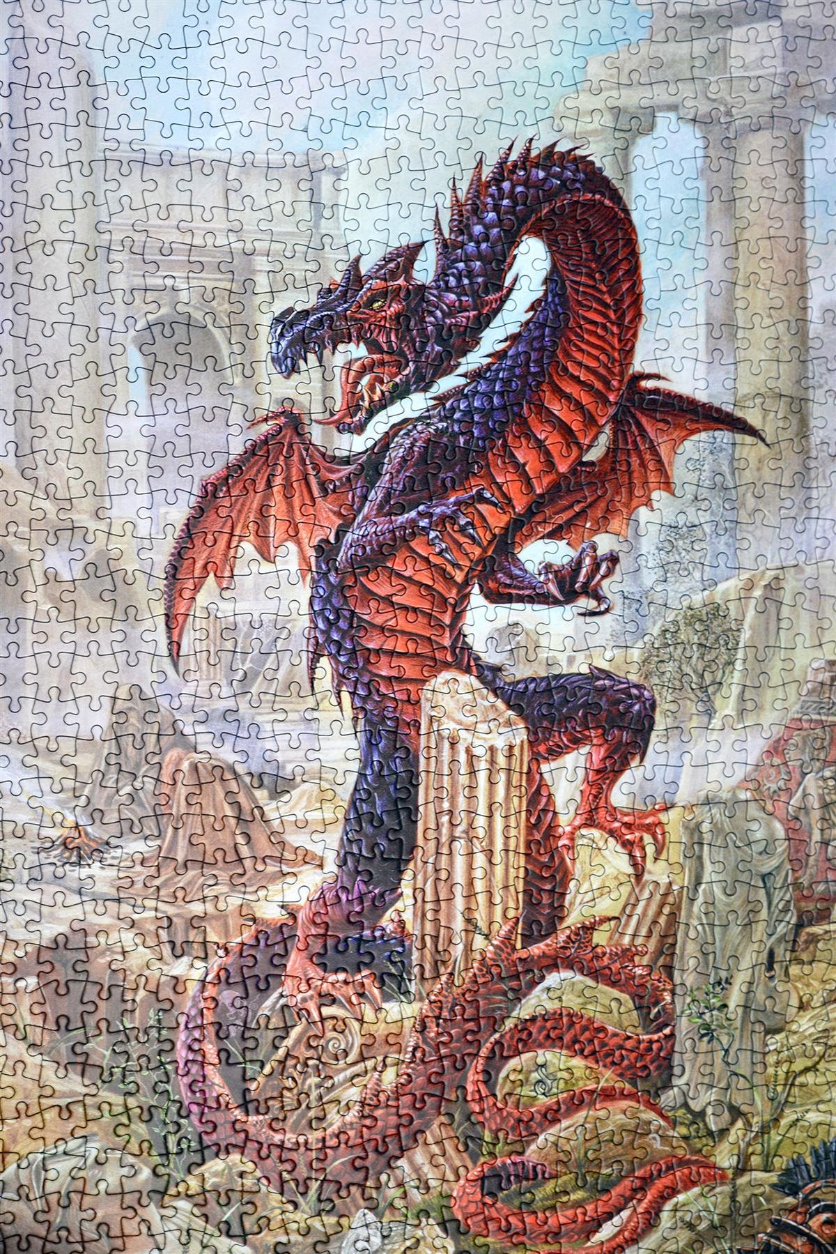 Alchemy Vindicta Pendragon 1000 Piece Jigsaw Puzzle – Mythical Dragon Fantasy Puzzle, 66 x 50 cm
