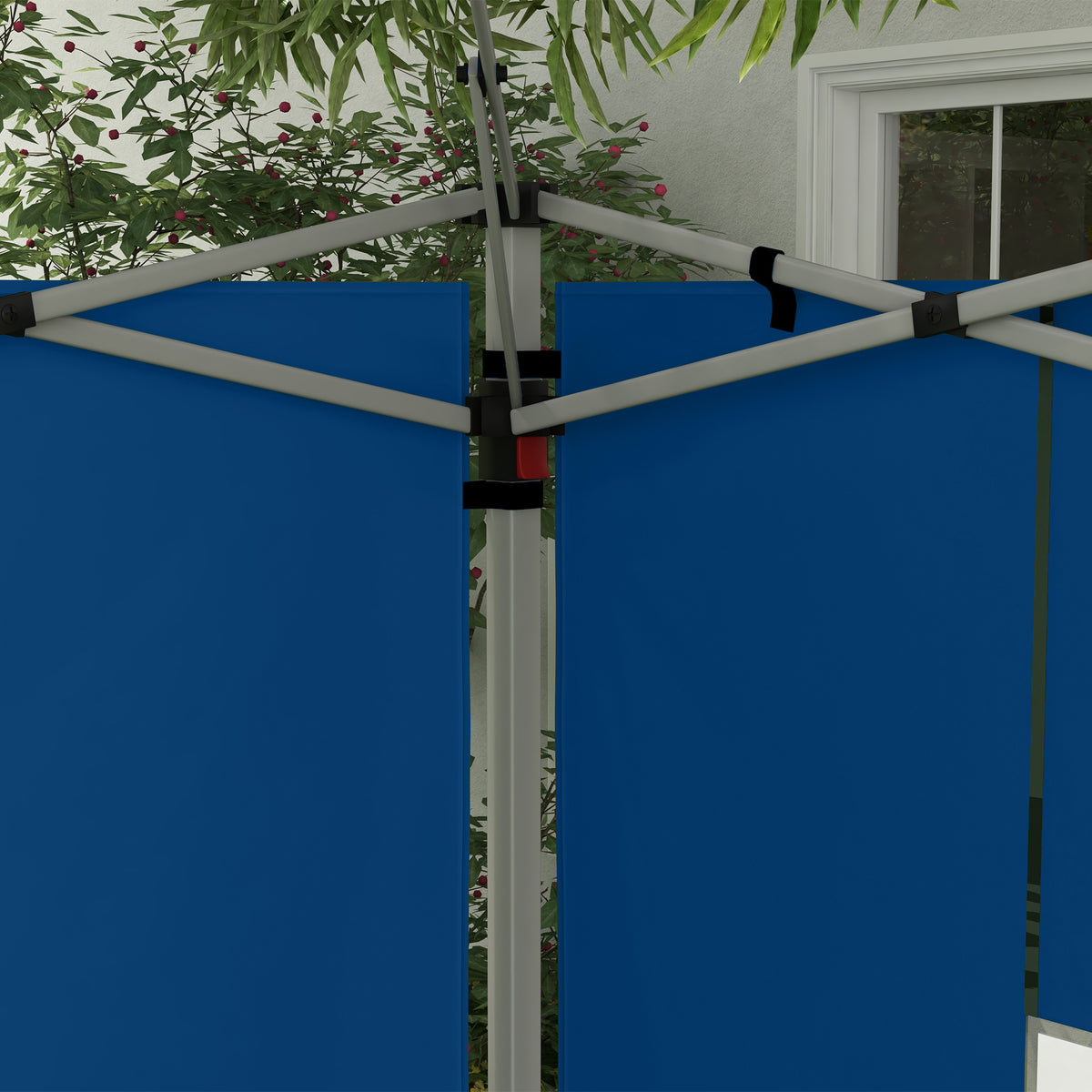 Outsunny Gazebo Side Panels, 2 Pack Oxford Cloth with Windows – Fits 3x3m or 3x4m Pop-Up Gazebos, Blue