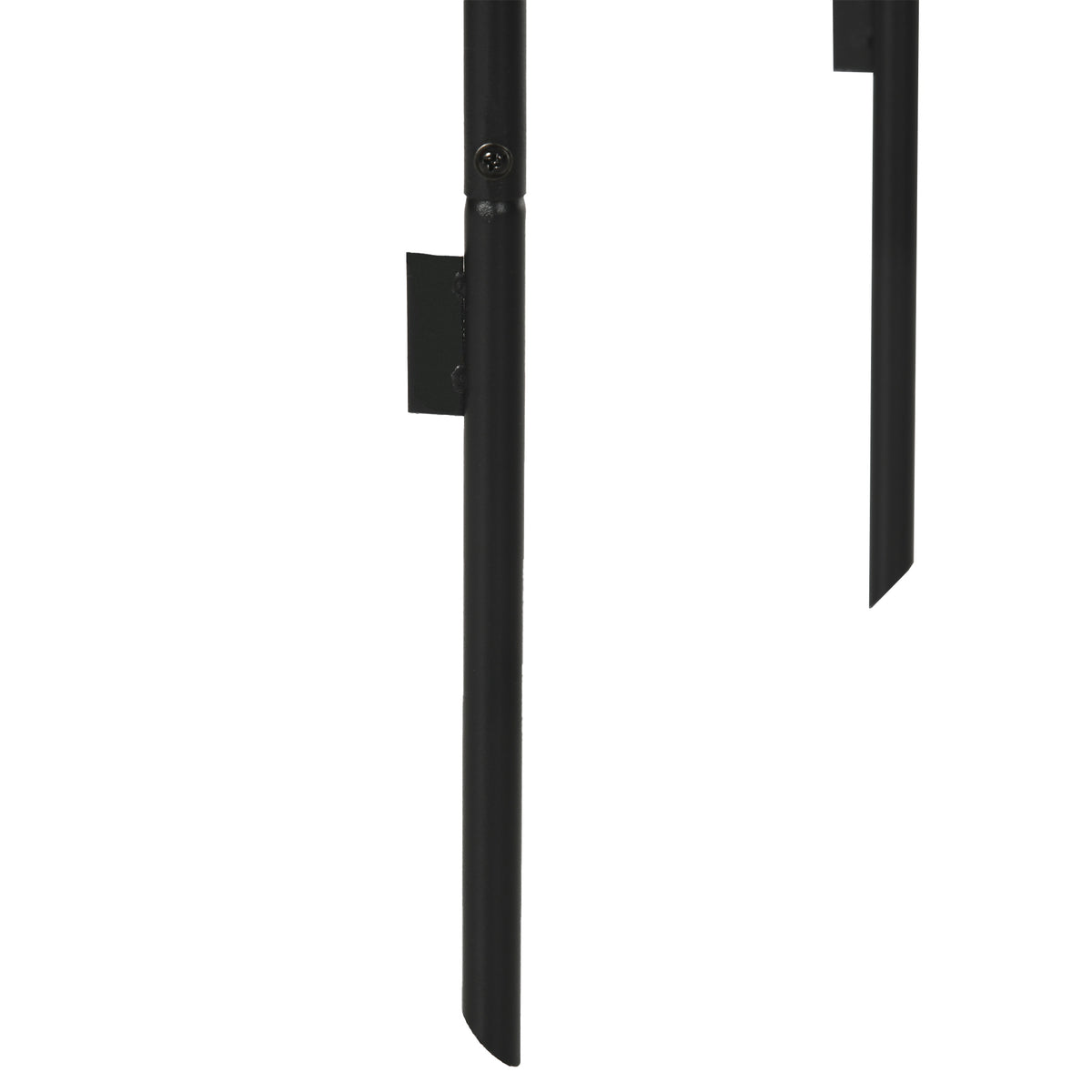 Outsunny Metal Garden Arch for Climbing Plants with Ground Stakes – Arbor for Weddings and Events, Black