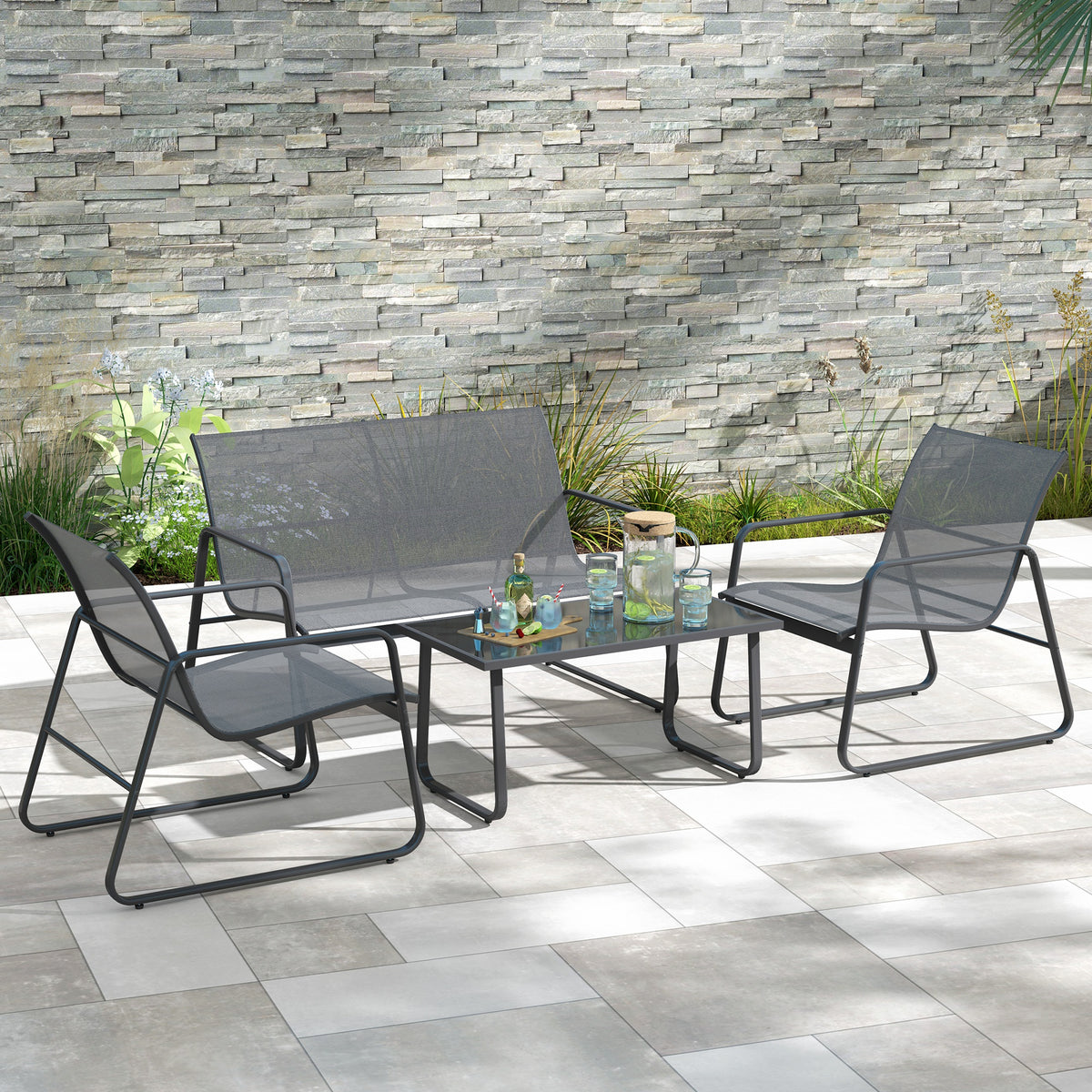 Outsunny Patio Sofa Set single chair view