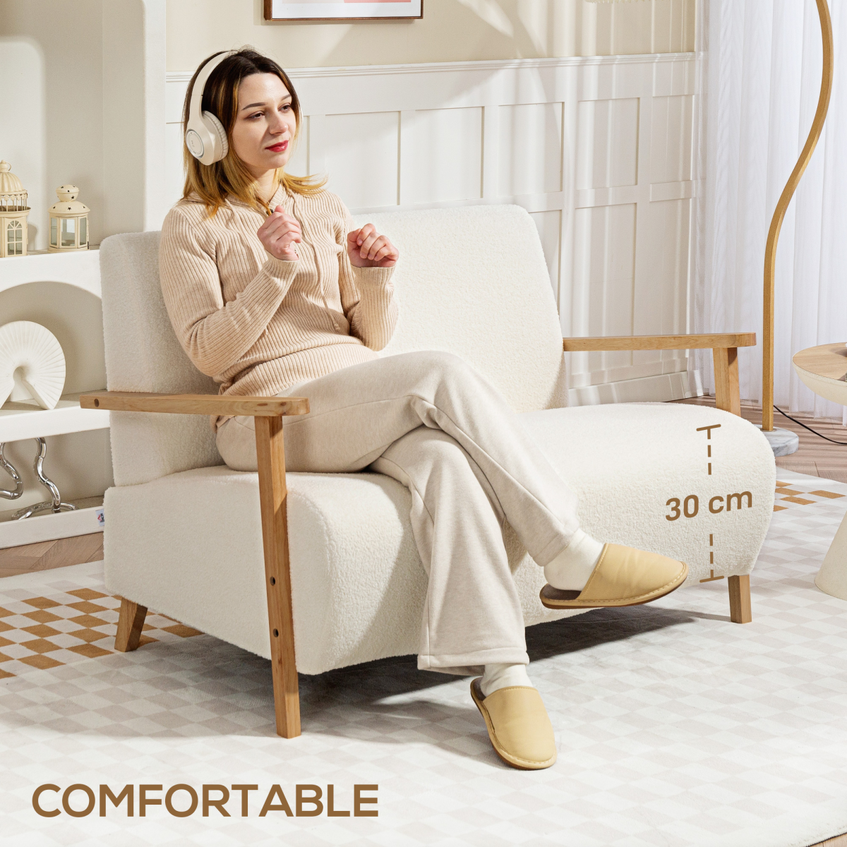 HOMCOM loveseat sofa in a living room setting