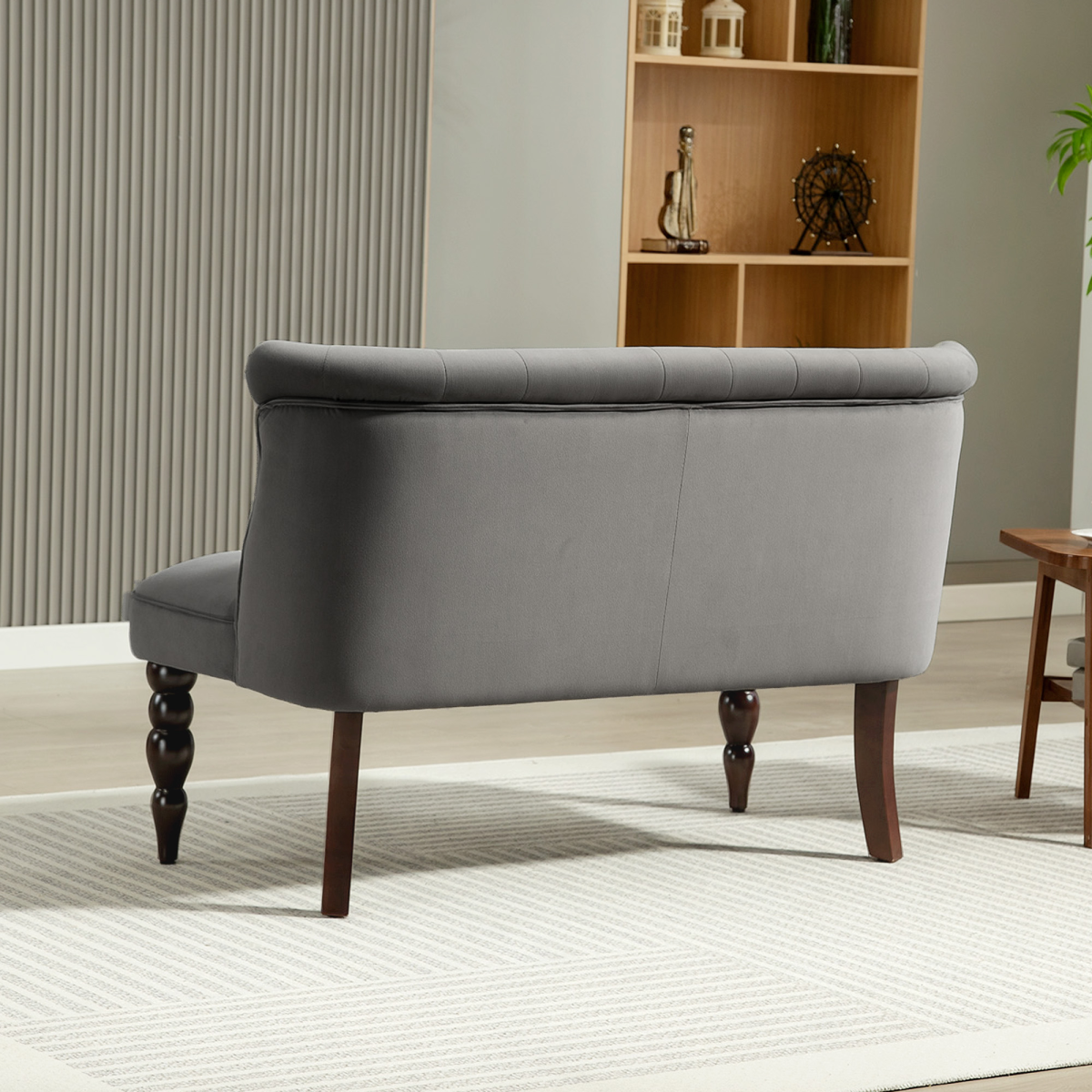HOMCOM loveseat sofa back view