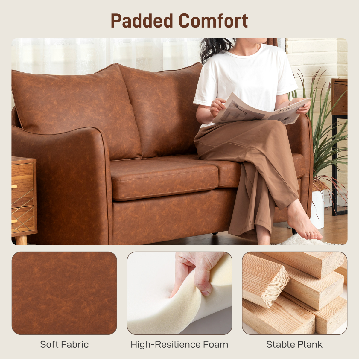 HOMCOM sofa in a living room setting