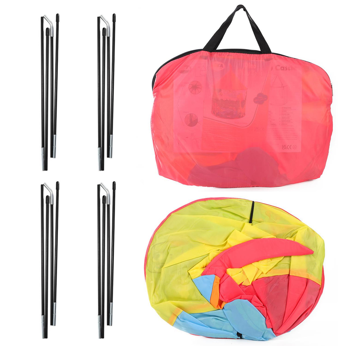 SOKA Dinosaur Pop-Up Play Tent – Foldable Kids Play House with Carry Bag, Indoor & Outdoor