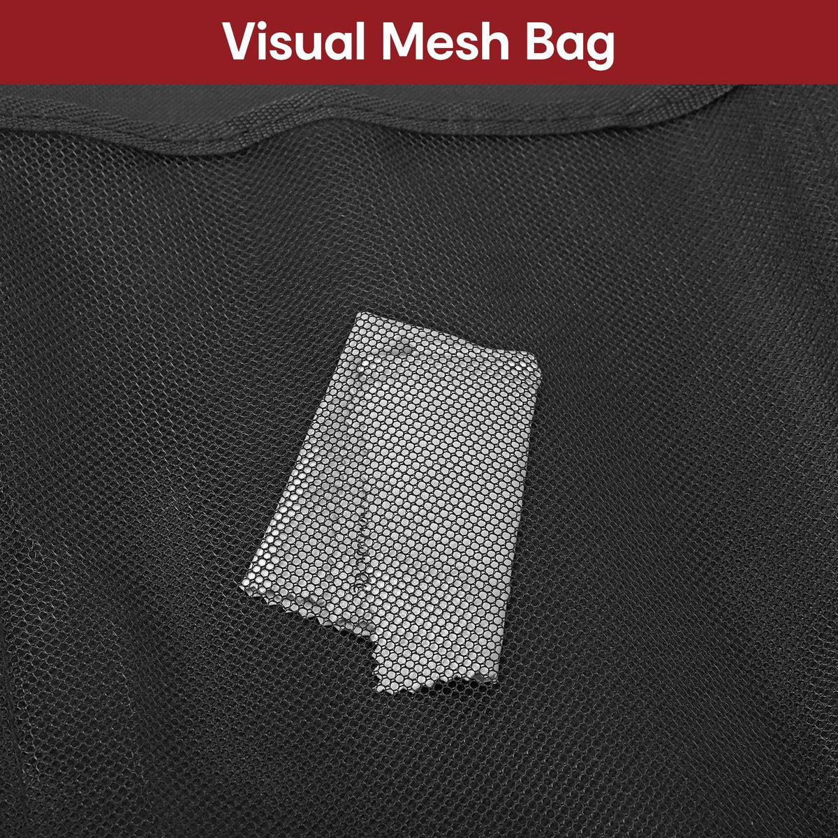 Vinsani Hanging Car Boot Organiser with 6 Mesh Pockets and Adjustable Straps – Foldable Storage, Black