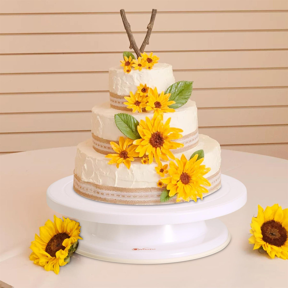 Vinsani Rotating Cake Turntable – Multi-Purpose 360 Degree Cake Decorating & Pastry Display Stand