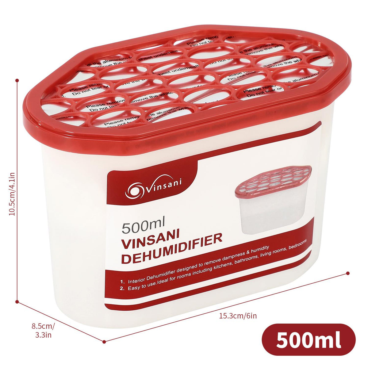 Vinsani 10 Pack Hydrophilic Crystal Dehumidifiers – Moisture Absorbers for Damp, Condensation & Mould