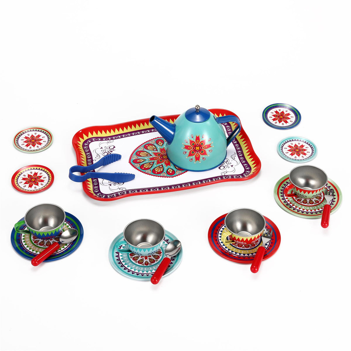 SOKA Vintage Style Afternoon Tea Party Set – Kids Role Play Tea Set for Pretend Play
