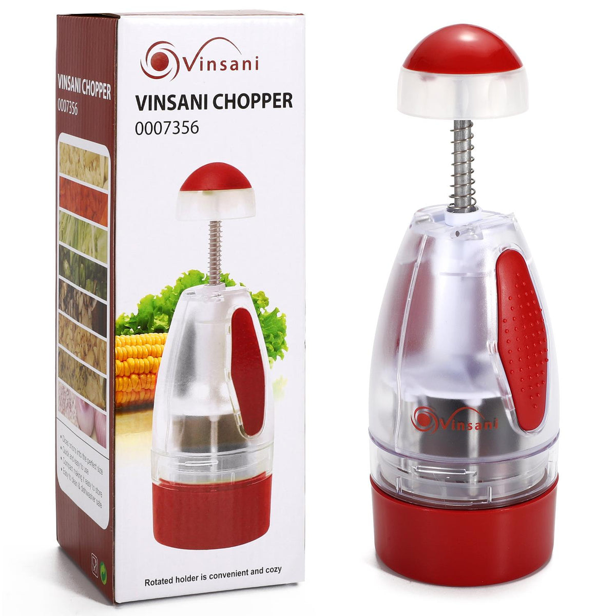 Red press onion chopper