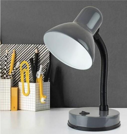 HomeLife Classic 35W Flexi Desk Lamp with Flexible Neck and Switch – E14 Bulb, Anthracite Grey