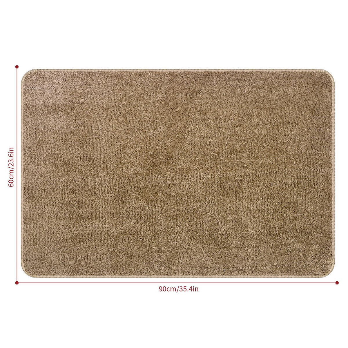 Vinsani Ultra Soft Microfibre Bath Mat 60x90 – Fluffy, Dense Pile Bathroom Mat, Beige