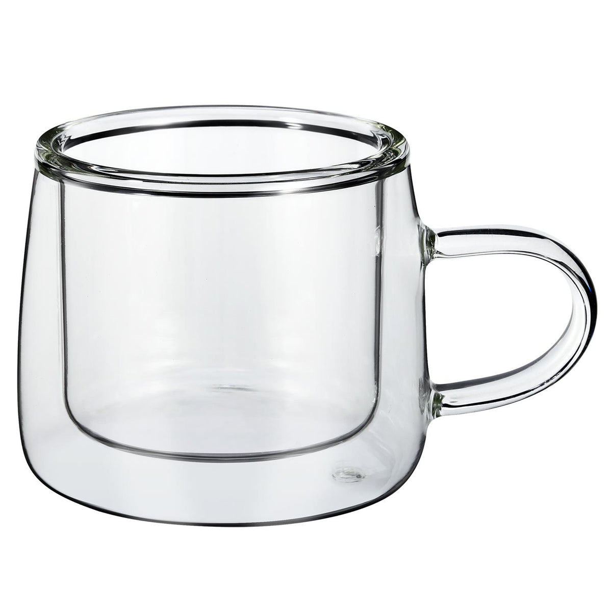 Vinsani Kafo Double Wall Glasses, Set of 2, 80ml Borosilicate – Hot and Cold Drinks Cups
