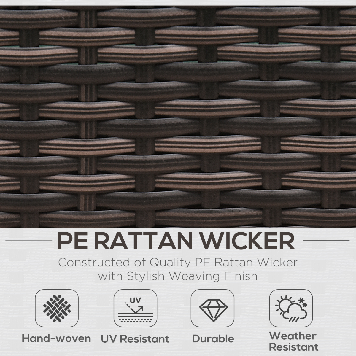 Close-up of hand-woven rattan texture