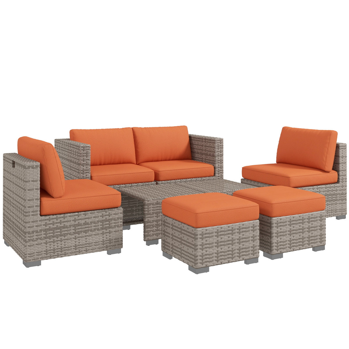 Outsunny rattan corner chair close-up