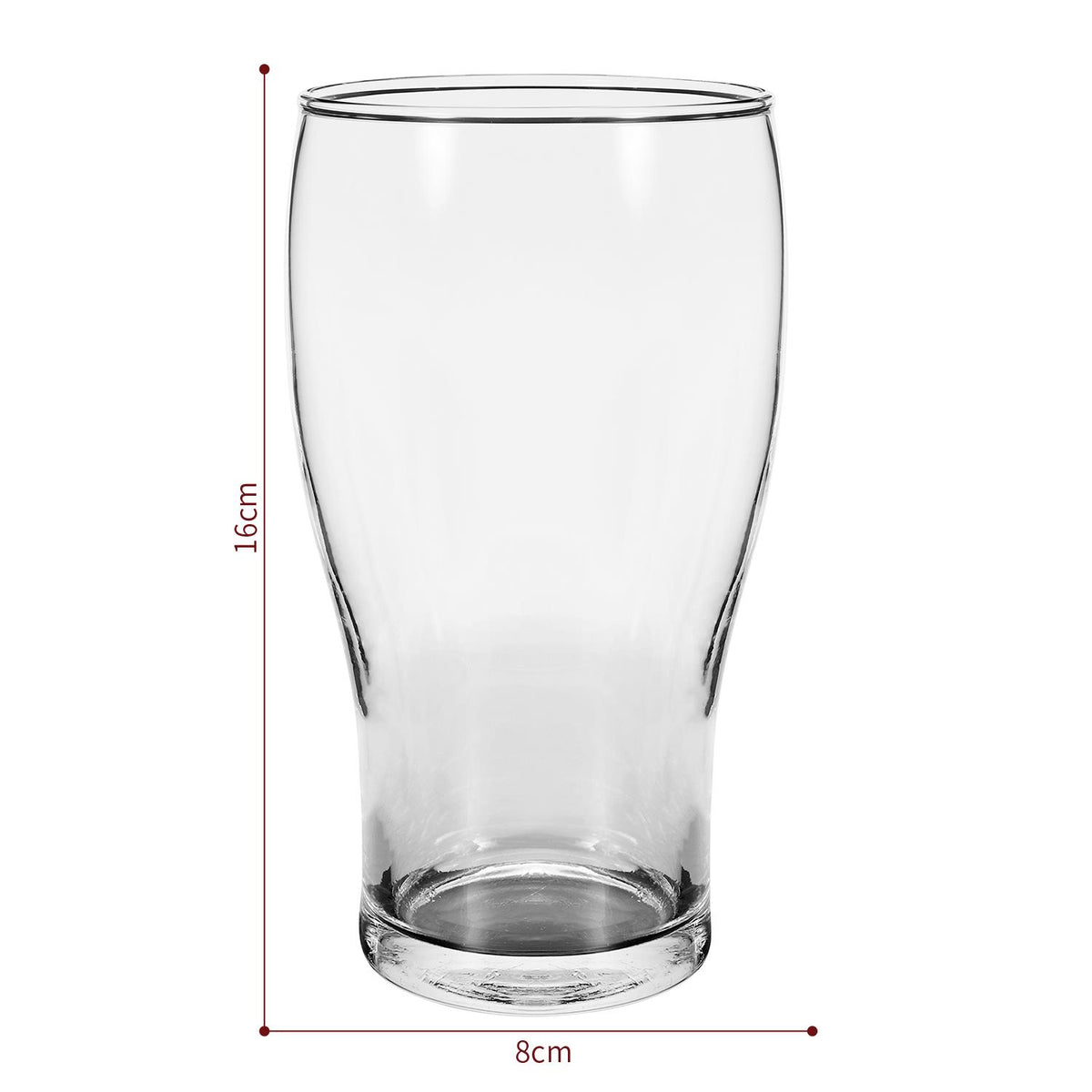 Vinsani Tulip Beer Glasses, Set of 6 – Versatile Glassware for Drinks, Cocktails and Desserts